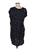 Nique 100% Rayon Stars Graphic Black Casual Dress Size 8 - photo 2
