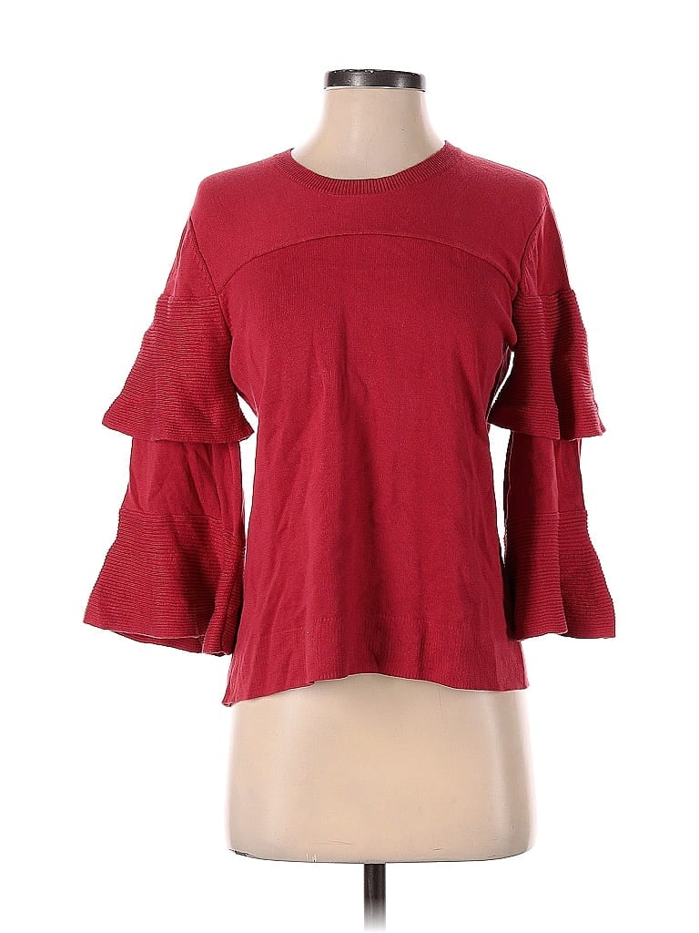 Caryn Vallone 100% Cotton Red Long Sleeve Top Size XS - photo 1