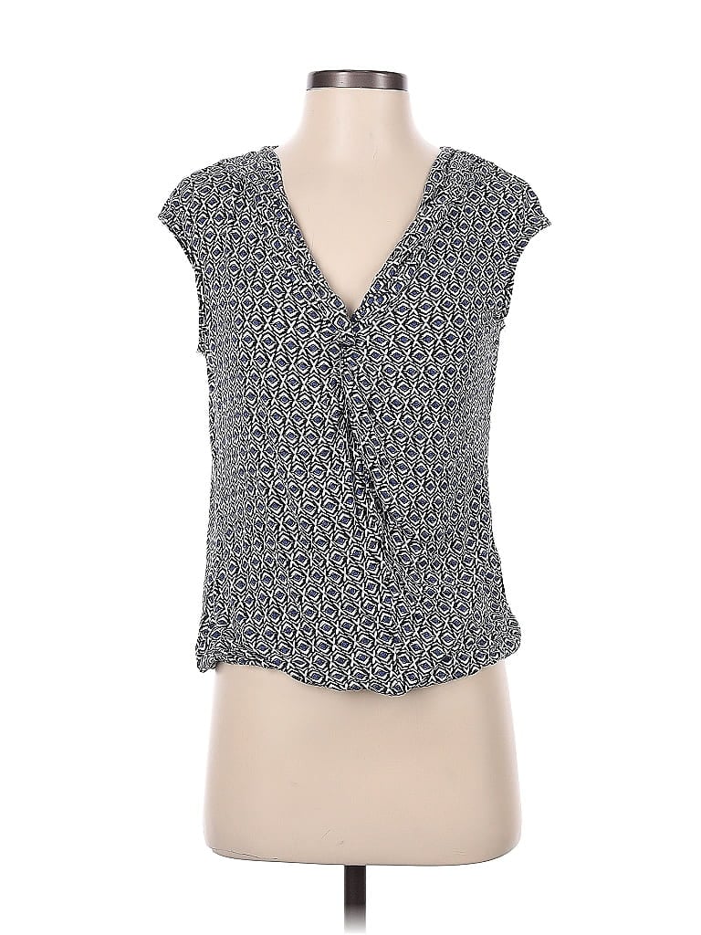 Pre-owned Max Studio Tank Top Blue Plunge Neckline Tops