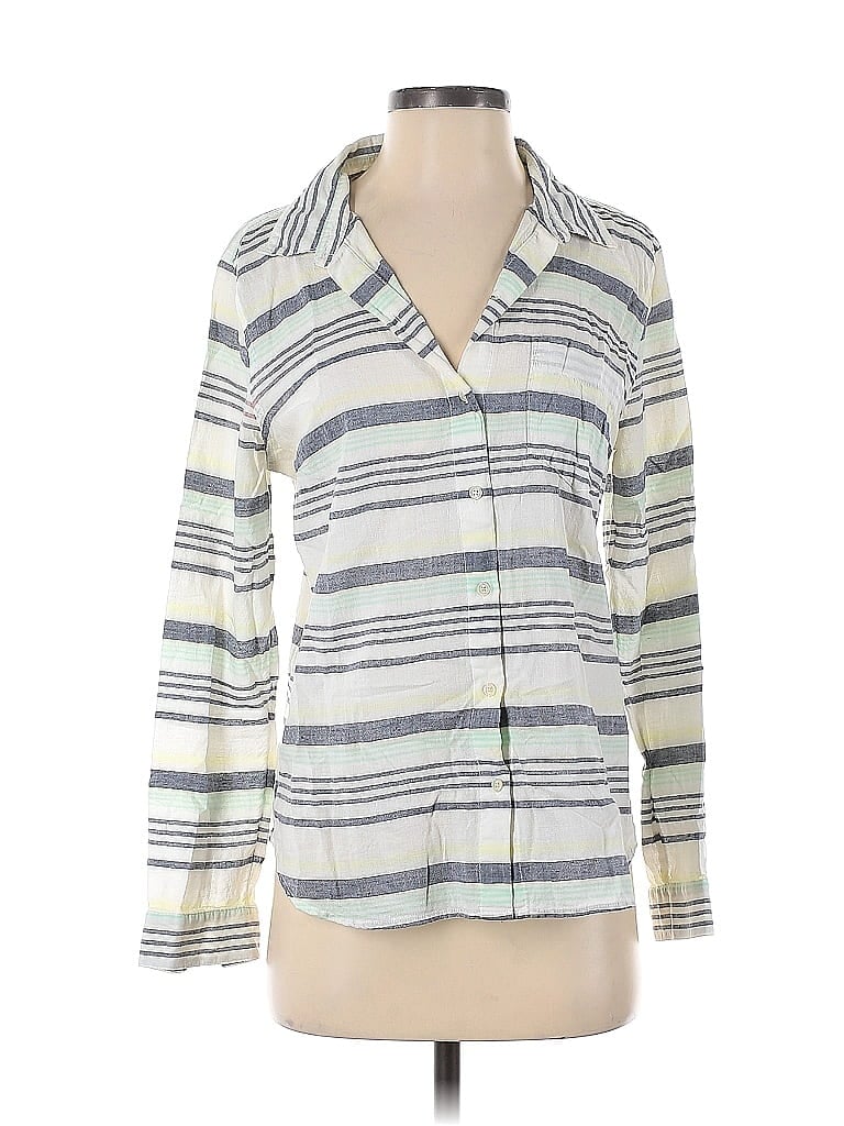Pre-owned Old Navy Long Sleeve Blouse In Gray