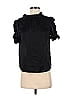 Mele E Pere 100% Polyester Black Short Sleeve Blouse Size S - photo 1