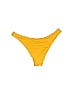 Stone Fox Swim Solid Yellow Swimsuit Bottoms Size S - photo 2