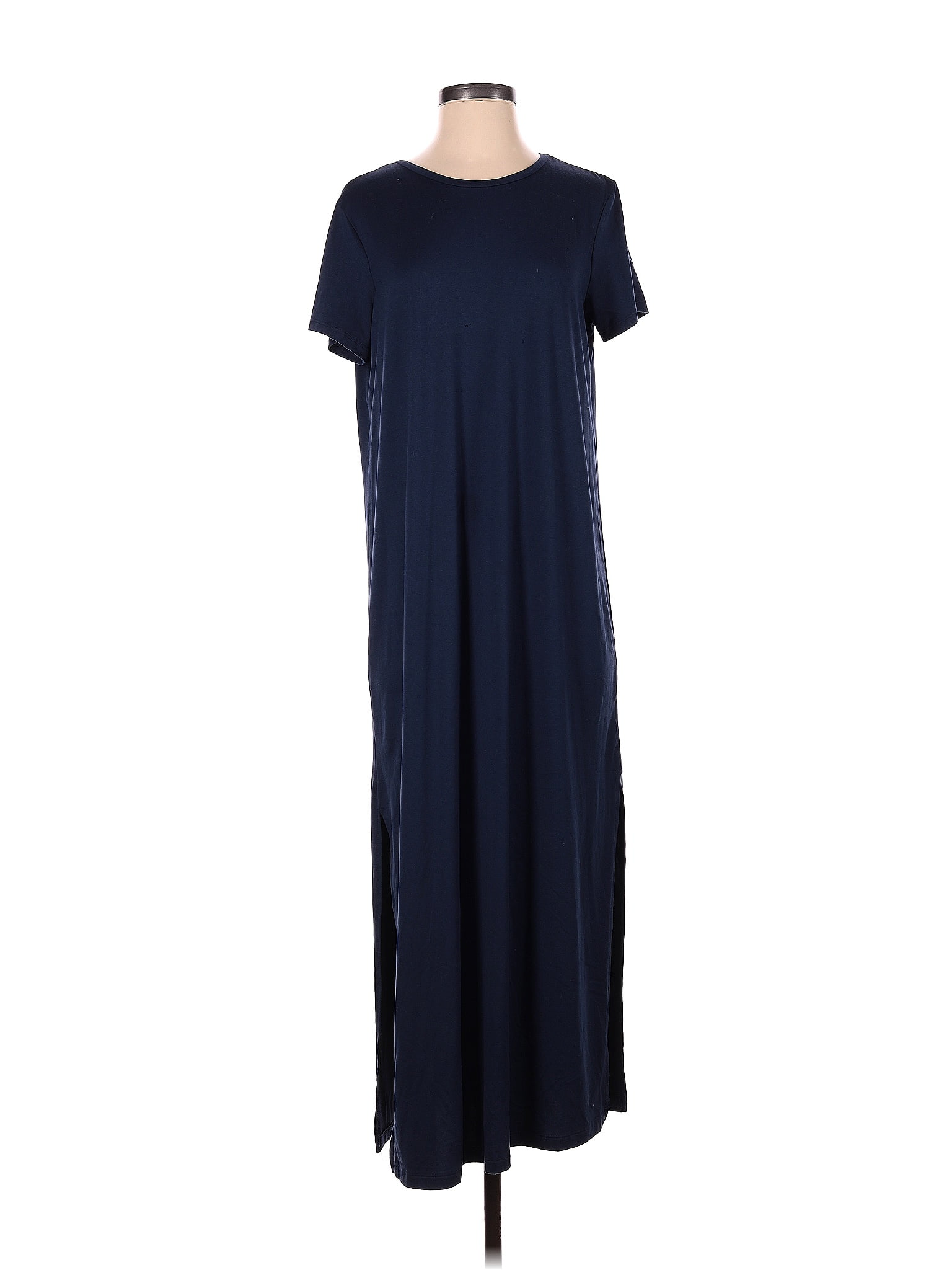 H By Halston Solid Blue Casual Dress Size S 86 off ThredUp