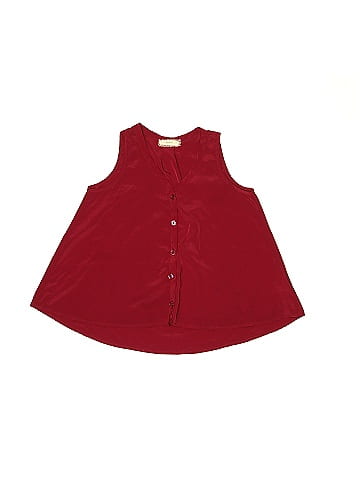 Soprano Sleeveless Button-Down Shirt (view 1)