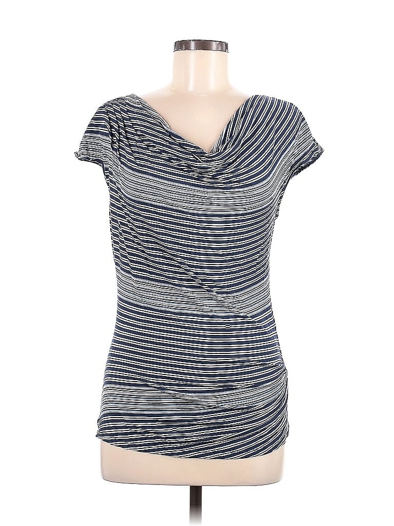 Pre-owned Max Studio Short Sleeve T-shirt In Blue