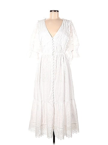 Self-Portrait Floral Broderie Anglaise Midi Dress (view 1)