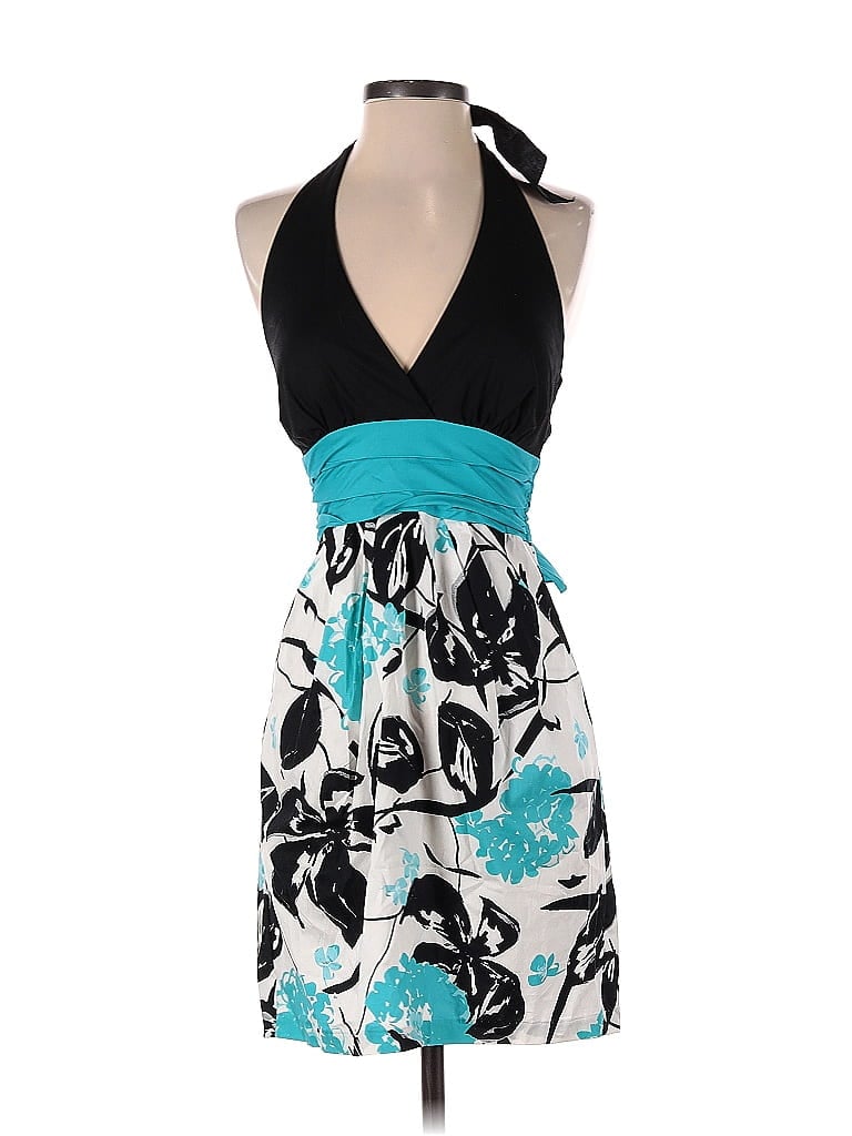 Speechless Graphic Teal Cocktail Dress Size 5 - photo 1