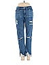 Mumu Blue 100% Cotton Hearts Blue Jeans Size 25 waist - photo 1