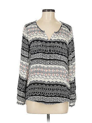 Parker Long Sleeve Silk Top (view 1)