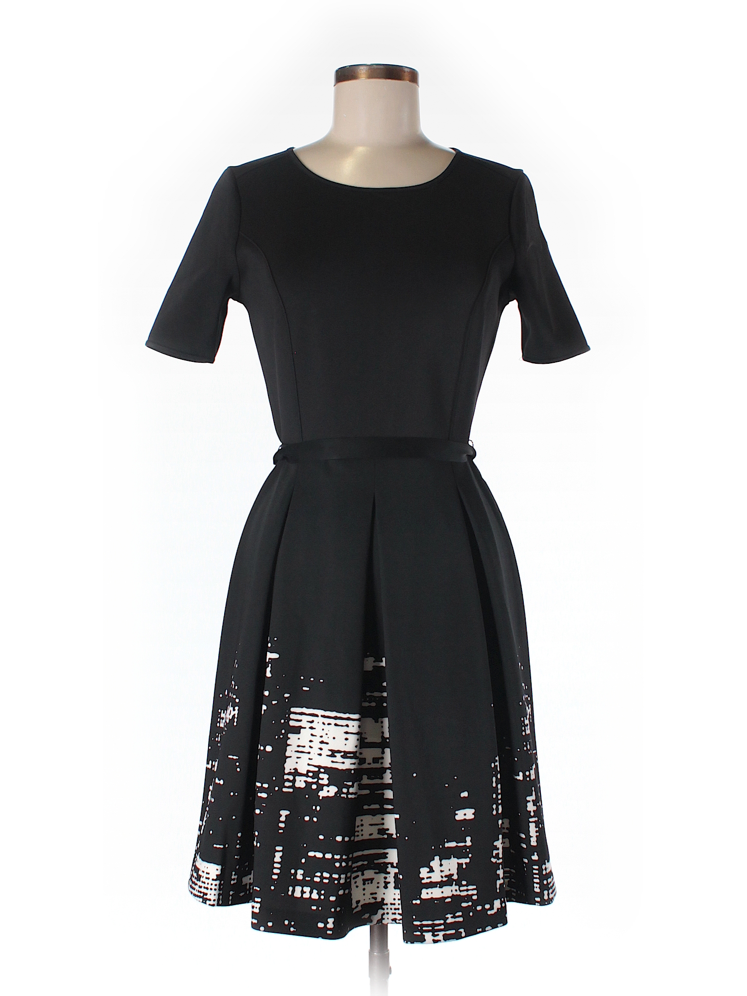 Elie Tahari Print Black Casual Dress Size 4 - 80% off | thredUP
