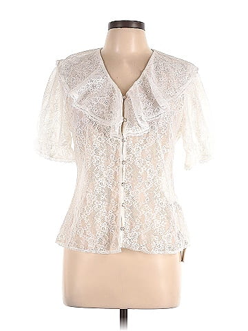 Simple Retro Short Sleeve Blouse (view 1)