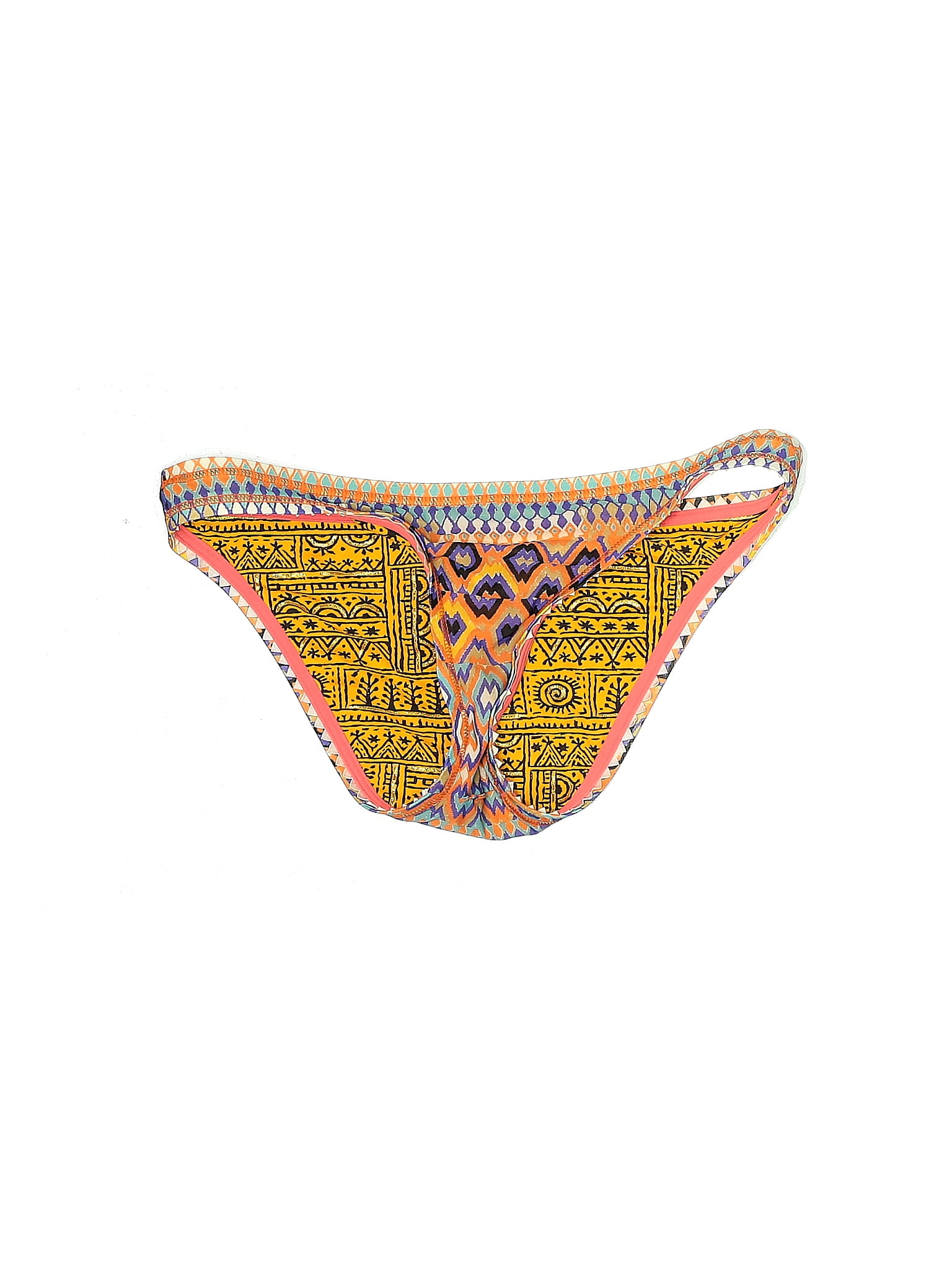 Tigerlily Yellow Brown Swimsuit Bottoms Size 0