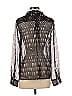 Covet 100% Recycled Polyester Print Black Long Sleeve Blouse Size S - photo 2