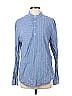 Kai-aakmann Blue Long Sleeve Button-Down Shirt Size S - photo 1