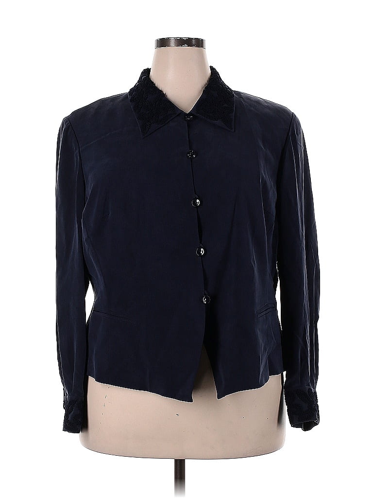 Dana Buchman 100% Silk Blue Silk Blazer Size 18 (Plus) - 69% Off | Thredup