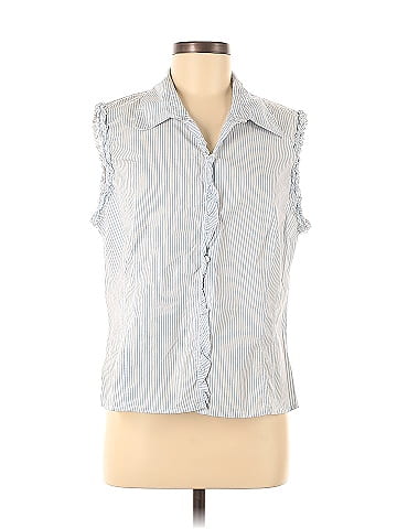 A'nue Ligne Sleeveless Button-Down Shirt (view 1)