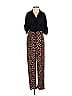 Norma Kamali Animal Print Black Jumpsuit Size 4 - photo 1