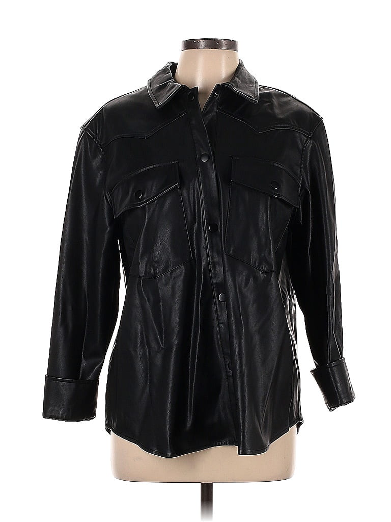3510270 Black Faux Leather Jacket