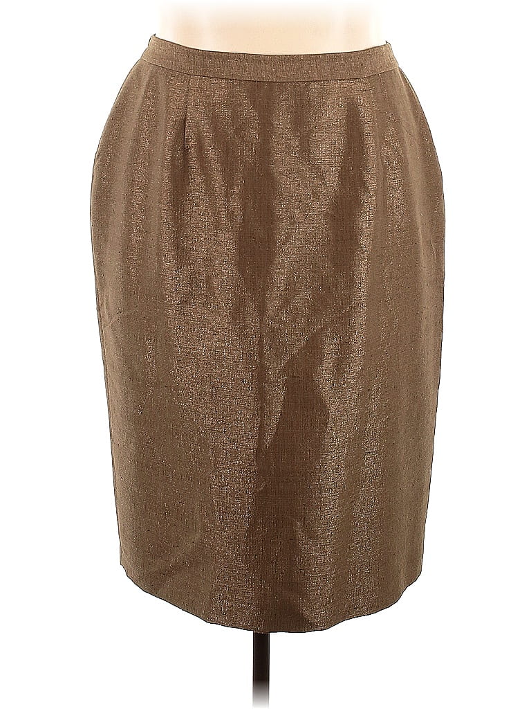 Kasper Metallic Brown Formal Skirt Size 18 - photo 1