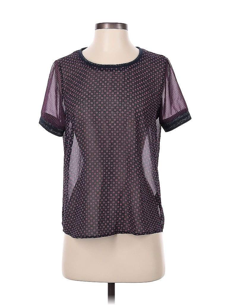 Scotch & Soda 100% Polyester Purple Short Sleeve Blouse Size P (petite) - photo 1