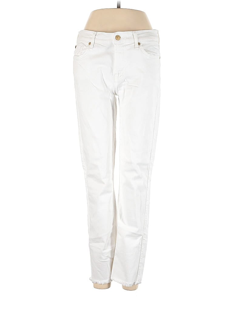 Pre-owned 7 For All Mankind Jeans In White
