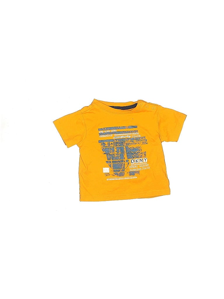 DKNY Yellow Short Sleeve T-Shirt 9-12 MO / 12 MO - photo 1