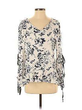 Morrison Grey 3/4 Sleeve Silk Top