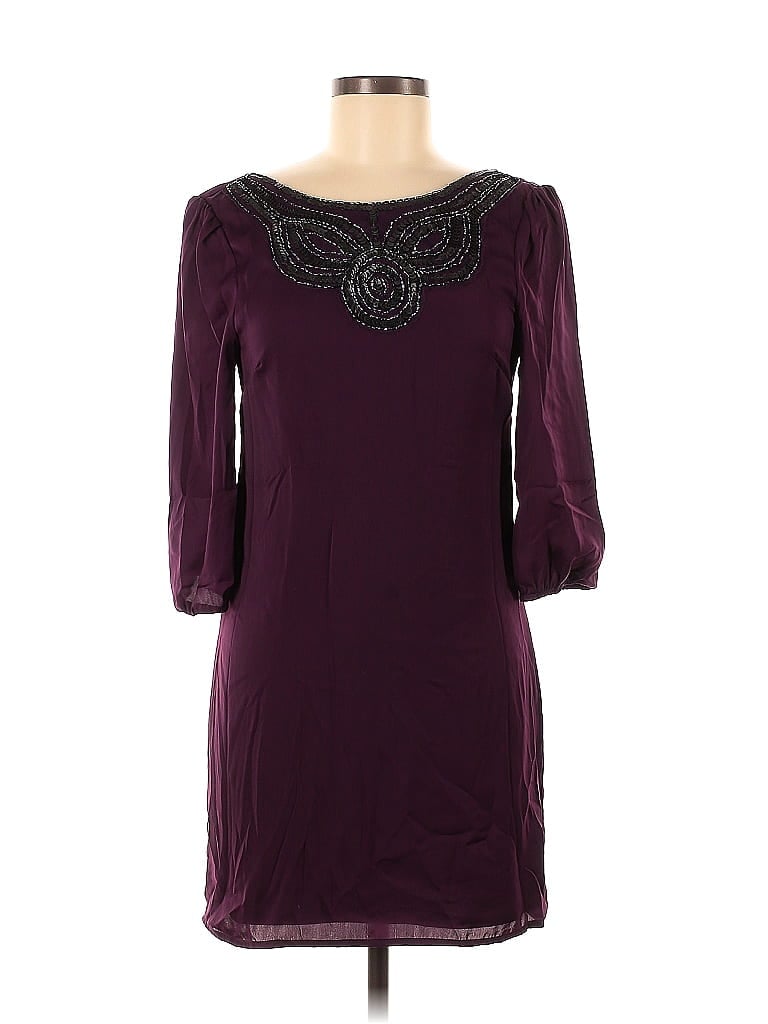 Paraella 100% Polyester Burgundy Purple Cocktail Dress Size S - photo 1