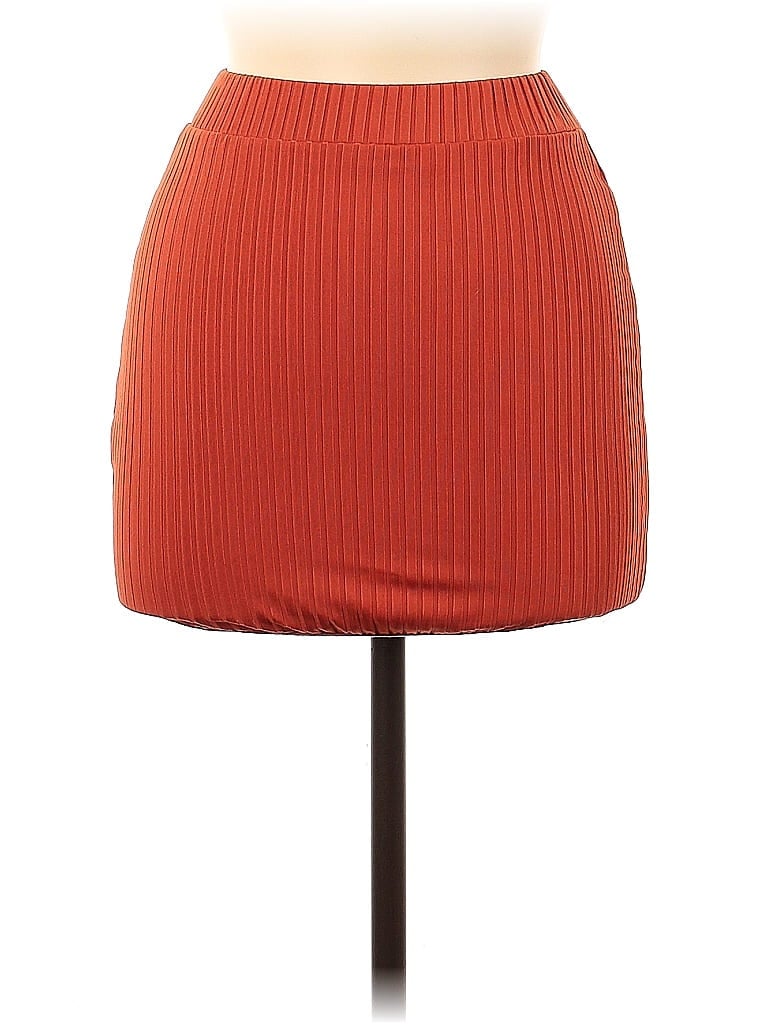 Pre-owned Unbranded Casual Skirt In Orange
