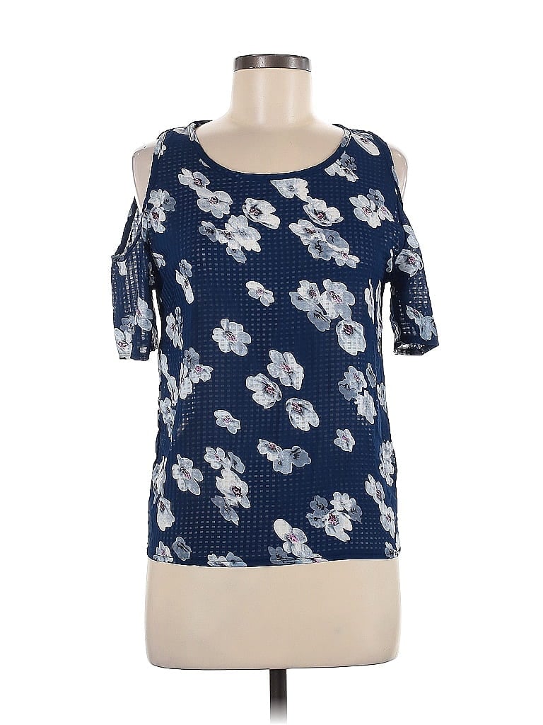 HG by Collection Blue Short Sleeve Top Size M - photo 1
