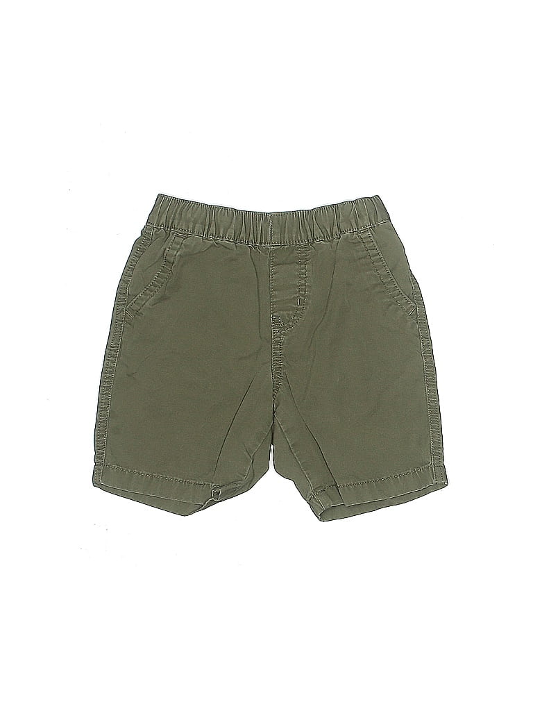 Uniqlo 100% Cotton Solid Green Khaki Shorts Size X-Small  (big kids) - photo 1