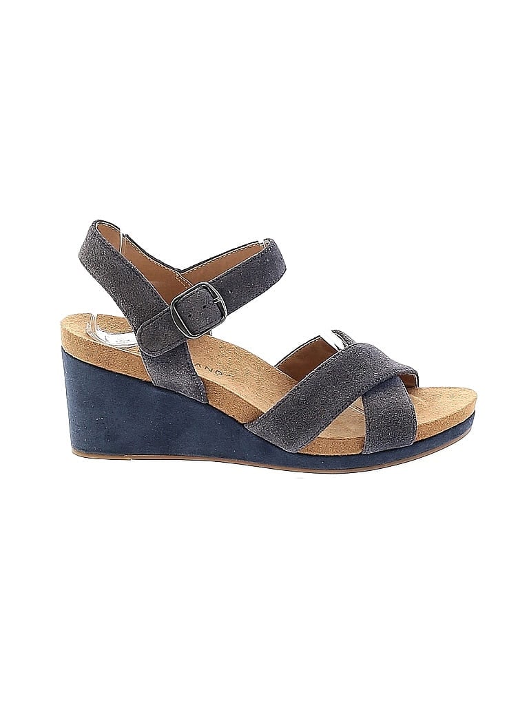lucky brand blue wedges
