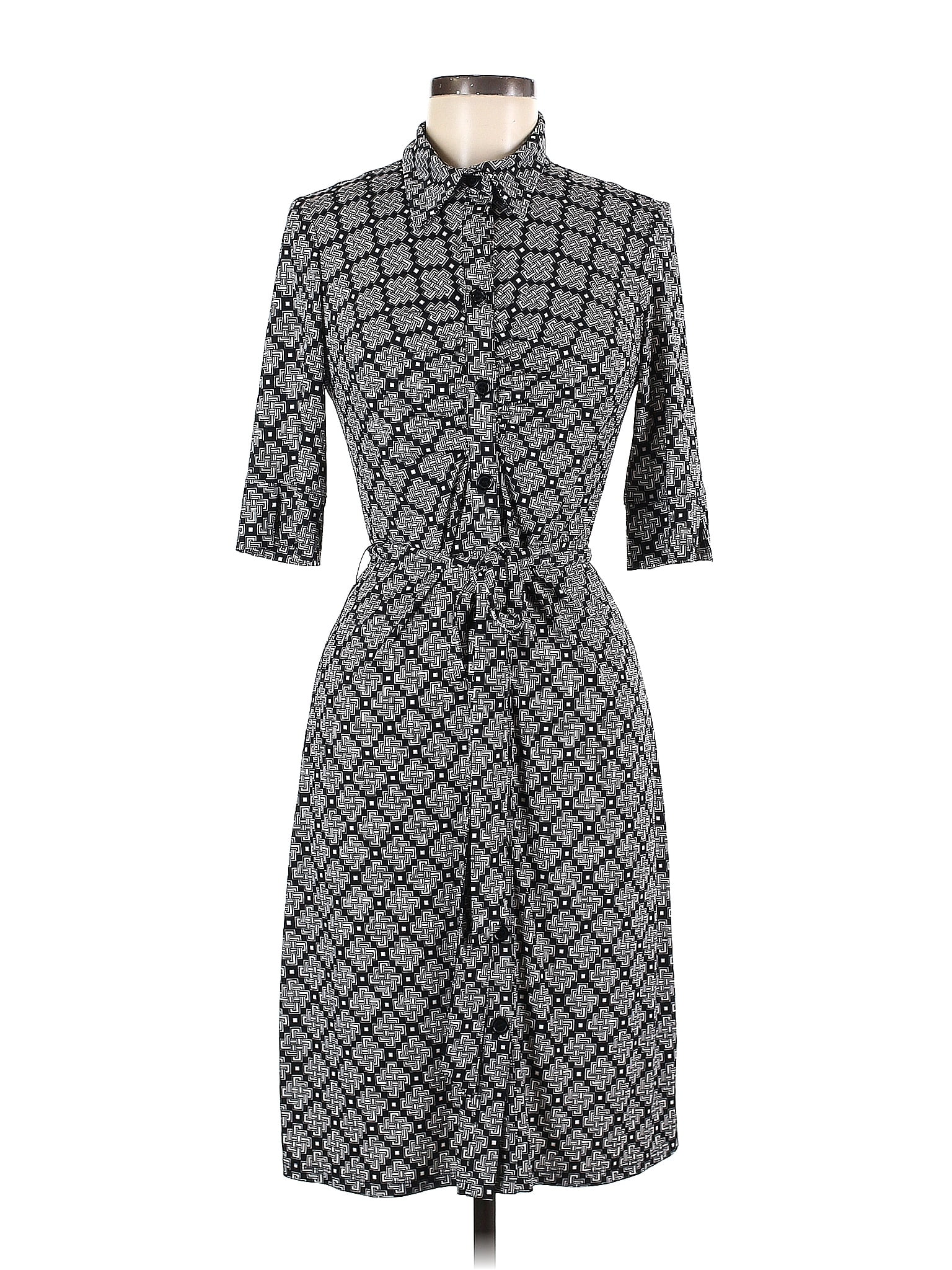 Laundry by Shelli Segal Houndstooth Argyle Gray Casual Dress Size 6 77 off ThredUp