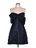 ML Monique Lhuillier 100% Polyester Metallic Blue Cocktail Dress Size 10 - photo 1