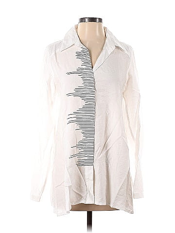 Kenzo 100% Cotton White Long Sleeve Button-Down Shirt Size EU (IT) 36 / US 0
