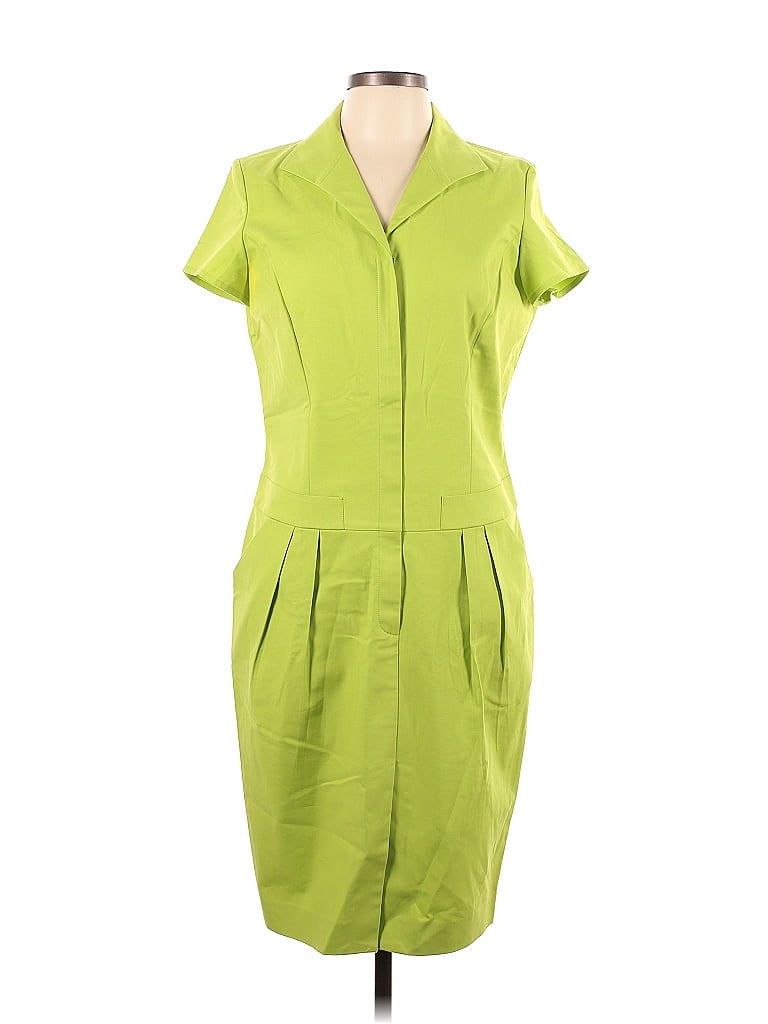 Pre-owned Lafayette 148 Casual Dress In Green
