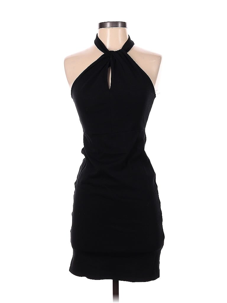 Windsor Solid Black Cocktail Dress Size S - photo 1