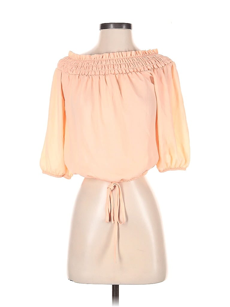 Streetwear Orange 3/4 Sleeve Blouse Size S - photo 1
