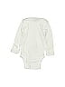 Gerber 100% Cotton Solid Ivory Long Sleeve Onesie Size 0-3 mo - photo 2