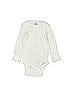 Gerber 100% Cotton Solid Ivory Long Sleeve Onesie Size 0-3 mo - photo 1