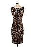 Leslie Stuart Animal Print Brown Cocktail Dress Size 4 - photo 2