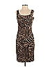 Leslie Stuart Animal Print Brown Cocktail Dress Size 4 - photo 1