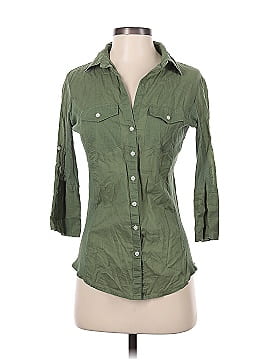 Max Studio 3/4 Sleeve Button Down Shirt