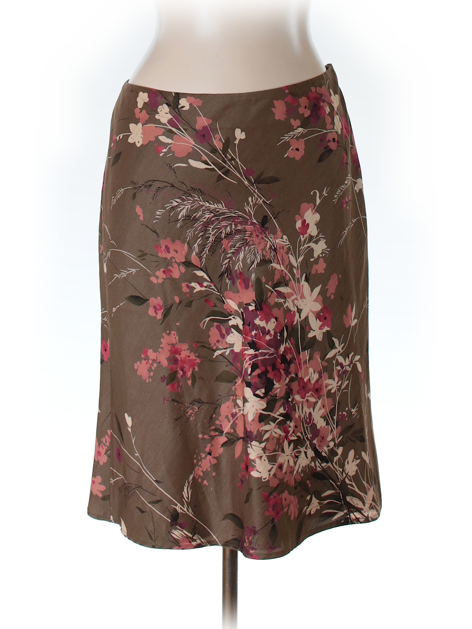 Ann Taylor LOFT Floral Brown Wool Skirt Size 10 - 76% off | thredUP