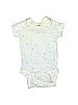 Curity 100% Cotton Print White Short Sleeve Onesie Size Newborn - photo 1