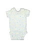 Curity 100% Cotton Print White Short Sleeve Onesie Size Newborn - photo 2