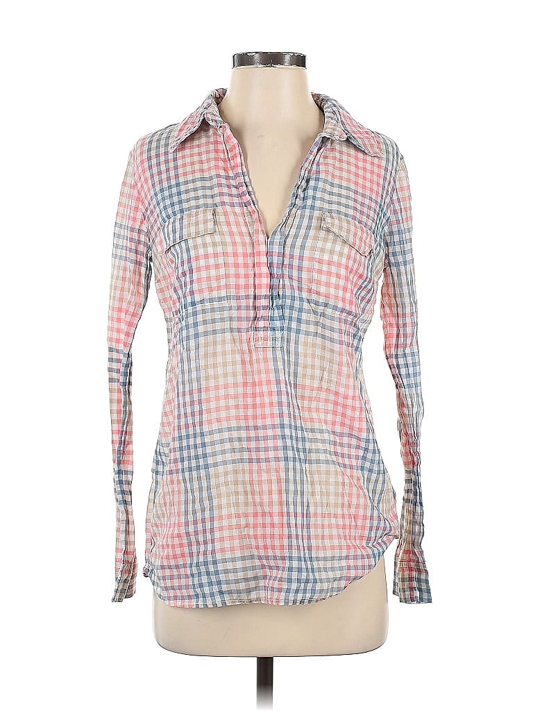 Pre-owned Splendid Long Sleeve Button Down Shirt In Pink