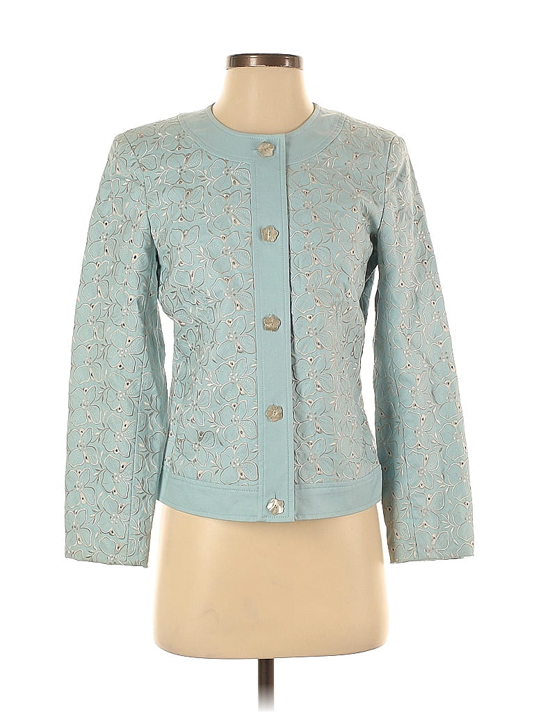 Doncaster Sport Paisley Teal Blue Blazer Size 2 - photo 1