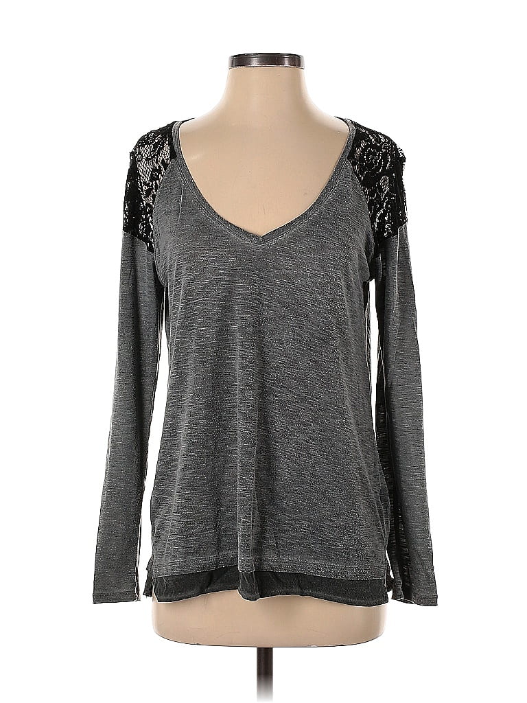 Scrapbook Gray Long Sleeve Top Size S - photo 1