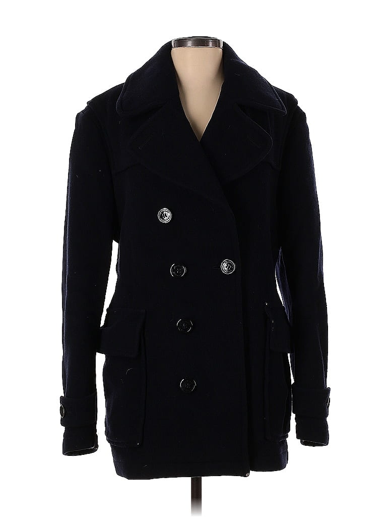 Burberry Blue Black Coat Size M - photo 1
